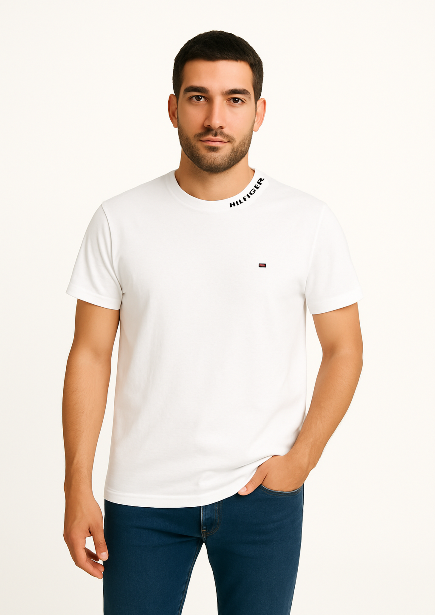 Tommy Hilfiger Tee (Red, Navy Blue, Gray & White)